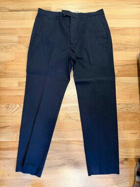 Spier & Mackay Navy High Rise Chino Pants Contemporary 36 - Needs Zipper Repair
